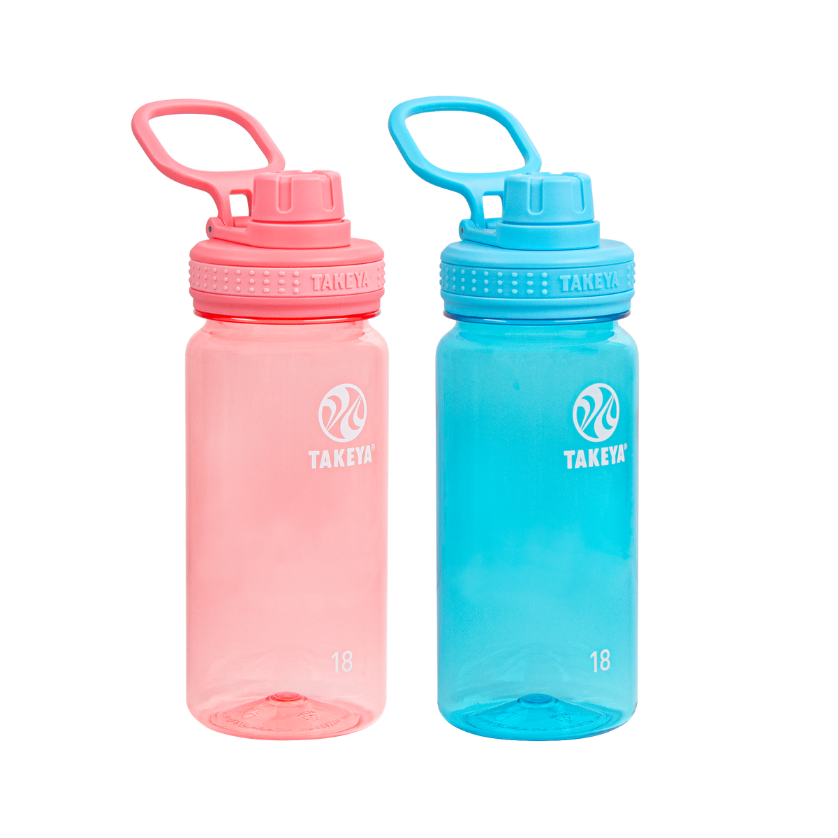 tritan-water-bottle-bundle-with-spout-lid-2-pack-w7 51475-Tritan-Spout-18-2pk-FlutterPink-BreezyBlue-Front_1.png