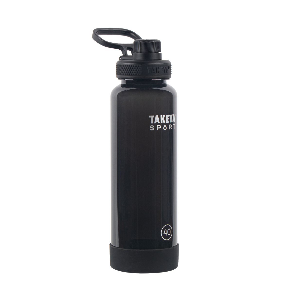 tritan-sport-water-bottle-with-spout-lid-h2 52023-TKS-Tritan-Spout-40-GrandSlamBlack-frontangle.png