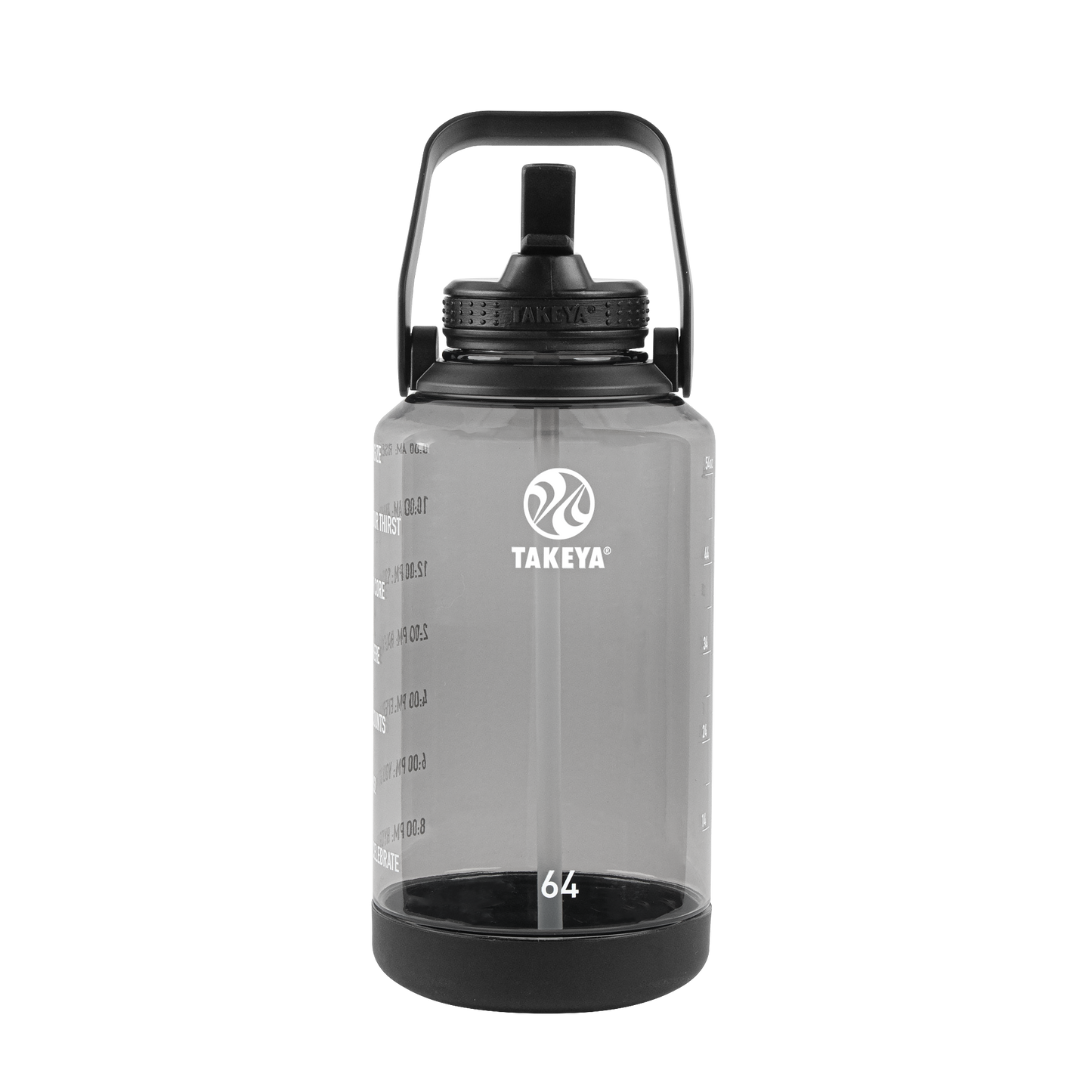 tritan-motivational-water-bottle-with-straw-lid-g3 54145-Tritan-Straw-Motivational-64-StormyBlack-front.png